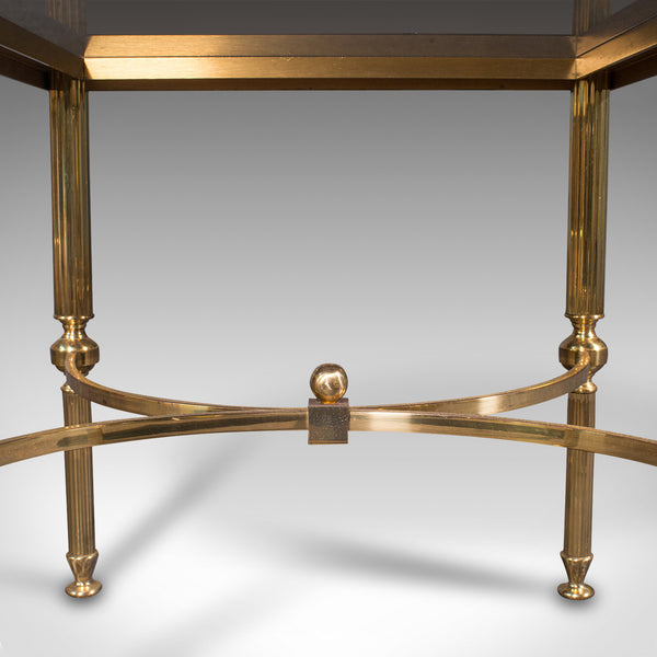 Trio Of Vintage Nest Tables, French Brass, Occasional, Coffee, Late 20th Century