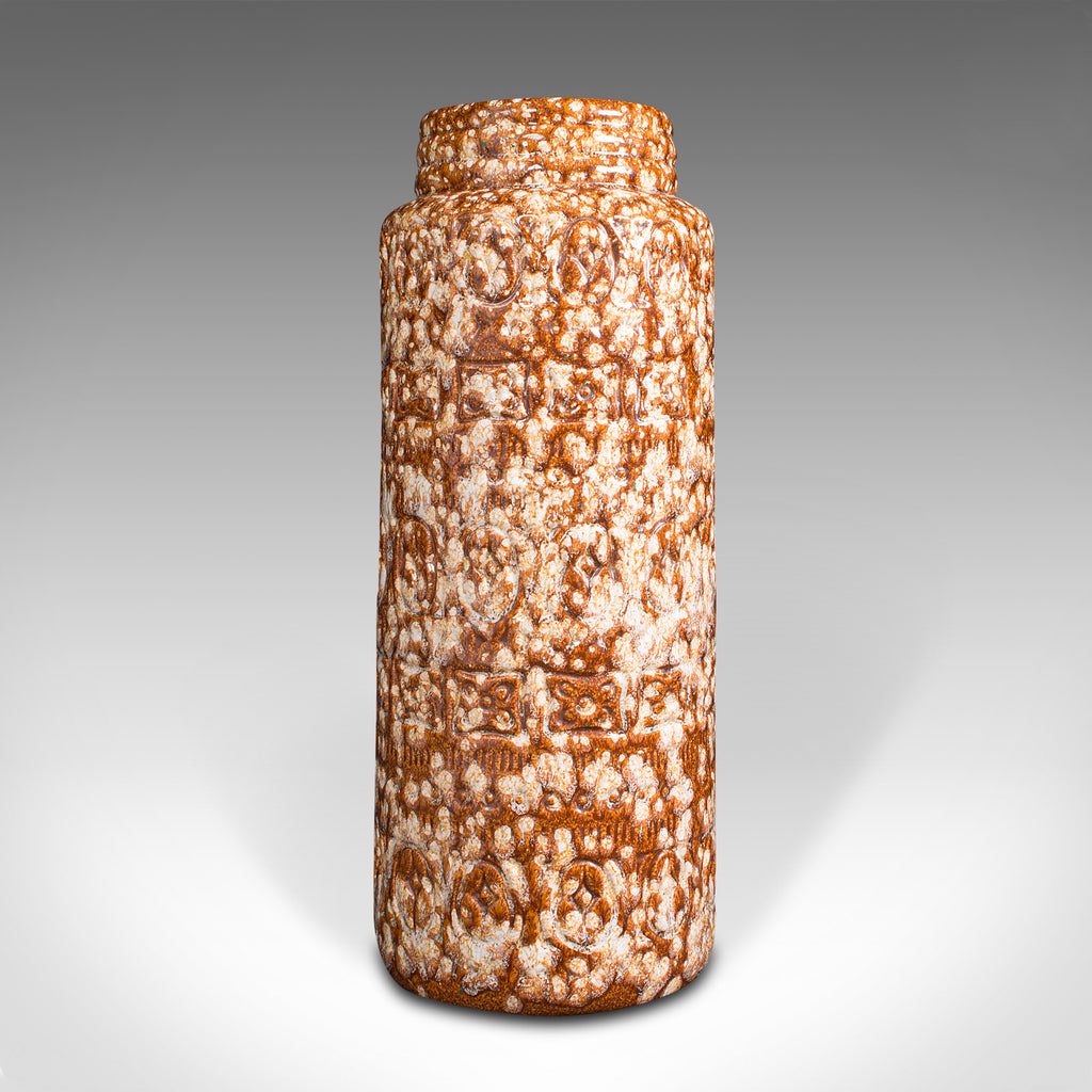 Vintage Stem Vase, German, Ceramic, Lava, Decorative Hall Stand, Circa 1960