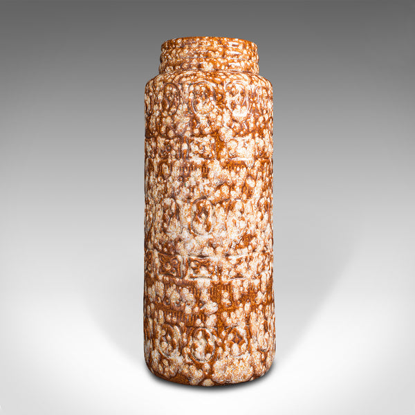 Vintage Stem Vase, German, Ceramic, Lava, Decorative Hall Stand, Circa 1960