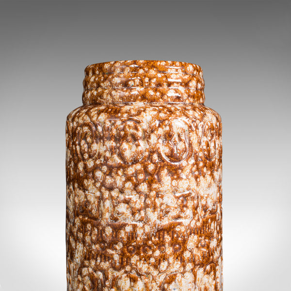 Vintage Stem Vase, German, Ceramic, Lava, Decorative Hall Stand, Circa 1960