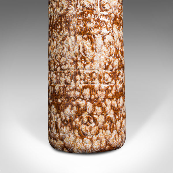 Vintage Stem Vase, German, Ceramic, Lava, Decorative Hall Stand, Circa 1960