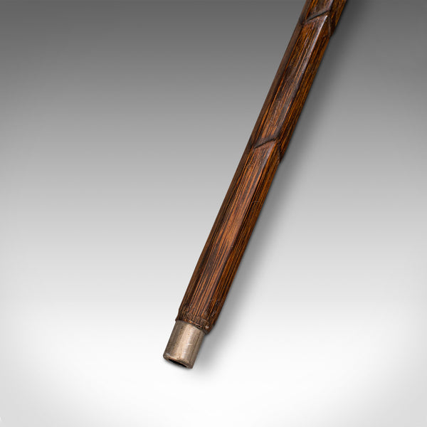 Antique Gentleman's Walking Stick, English, Coromandel, Silver, Cane, Edwardian