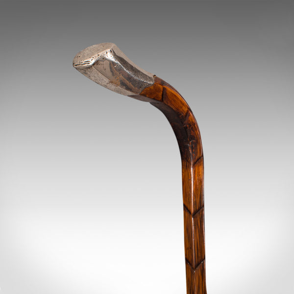 Antique Gentleman's Walking Stick, English, Coromandel, Silver, Cane, Edwardian