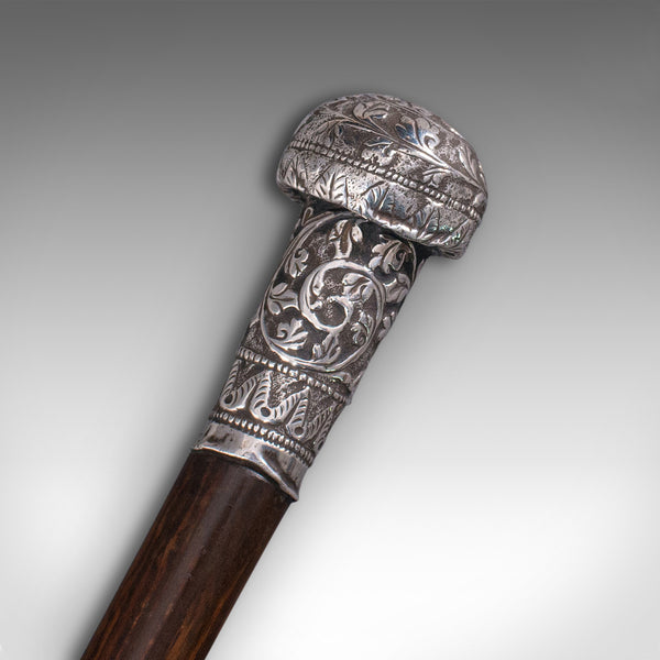 Antique Colonial Walking Cane, Anglo Indian, Coromandel, Swagger Stick, Georgian