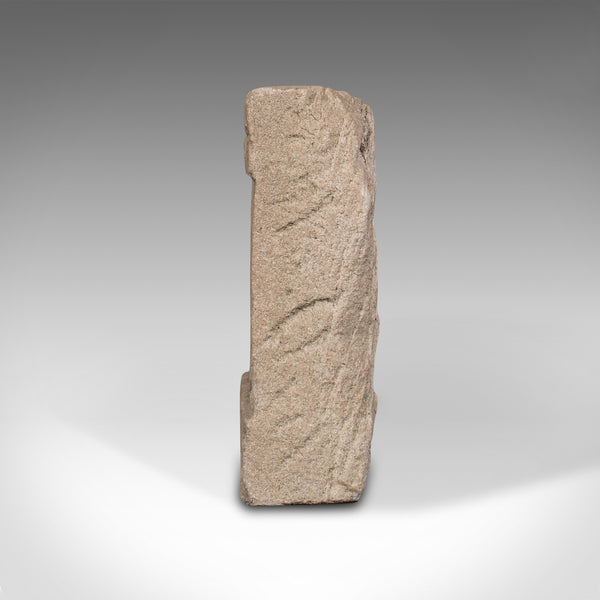 Antique Apprentice's Stone Carving, English, York Stone, Decorative, Victorian