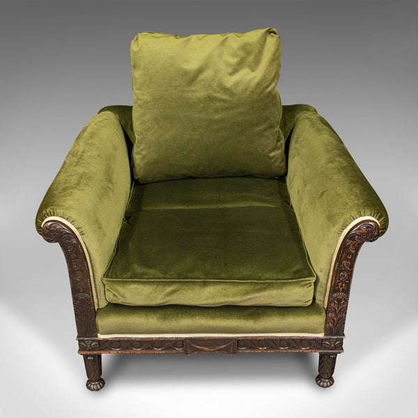 Antique Lounge Arm Chair, English, Club Seat, Armchair, Victorian, Circa 1880