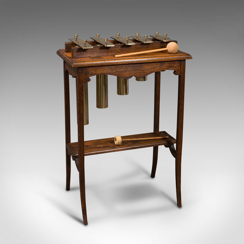 Antique Marimbaphone, Brass, Oak, Glockenspiel, Musical Instrument, Edwardian