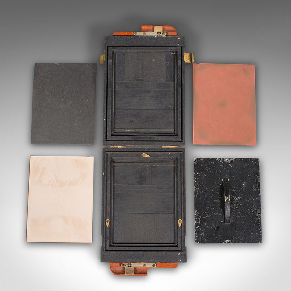 Antique Quarter Plate Film Holders, English, Photographic Slide, Victorian, 1900