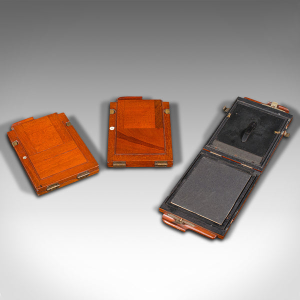 Antique Quarter Plate Film Holders, English, Photographic Slide, Victorian, 1900