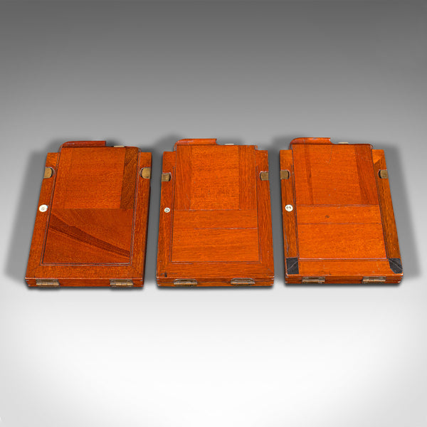 Antique Quarter Plate Film Holders, English, Photographic Slide, Victorian, 1900
