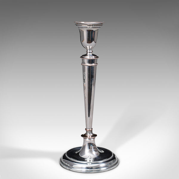 Set of 4 Antique Candlesticks, English, Silver Plate, Candle Sconce, Victorian