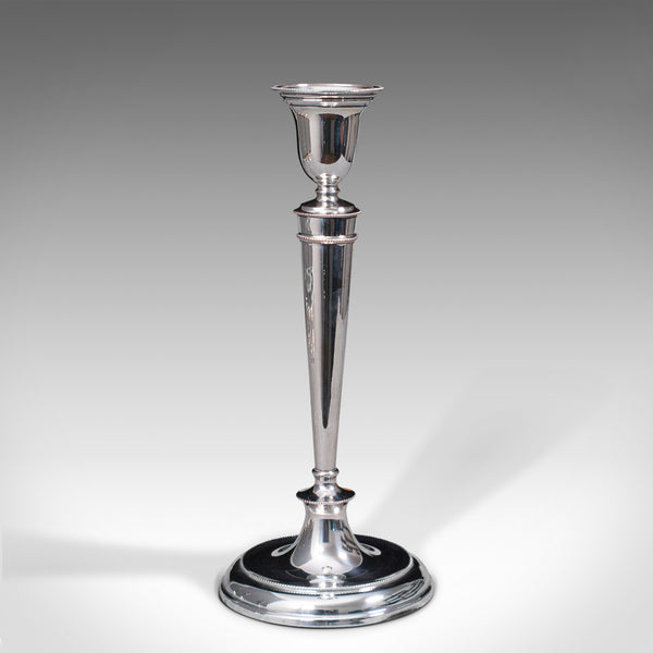 Set of 4 Antique Candlesticks, English, Silver Plate, Candle Sconce, Victorian