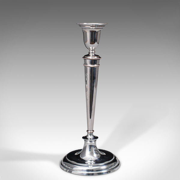 Set of 4 Antique Candlesticks, English, Silver Plate, Candle Sconce, Victorian