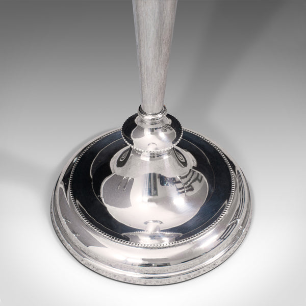 Set of 4 Antique Candlesticks, English, Silver Plate, Candle Sconce, Victorian