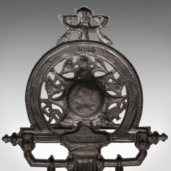 Antique Ornate Stick Stand, English, Cast Iron, Hallway Umbrella Rack, Victorian
