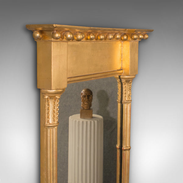 Antique Pier Mirror, English, Giltwood, Decorative, Hall, Regency, Circa 1820