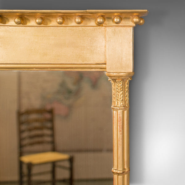 Antique Pier Mirror, English, Giltwood, Decorative, Hall, Regency, Circa 1820