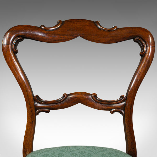 Set Of 6 Antique Buckle Back Chairs, English, Dining Seat, Victorian, Circa 1850