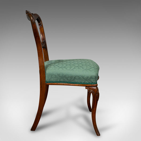 Set Of 6 Antique Buckle Back Chairs, English, Dining Seat, Victorian, Circa 1850