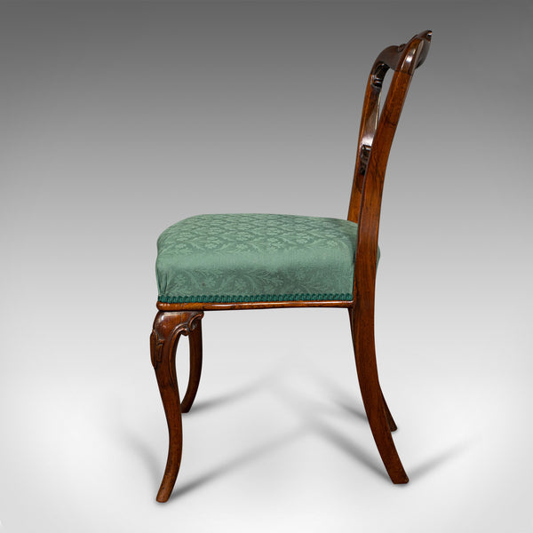 Set Of 6 Antique Buckle Back Chairs, English, Dining Seat, Victorian, Circa 1850