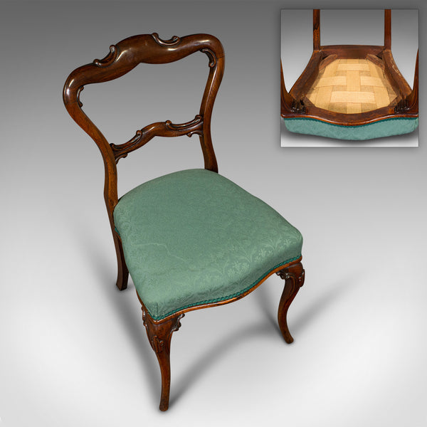 Set Of 6 Antique Buckle Back Chairs, English, Dining Seat, Victorian, Circa 1850