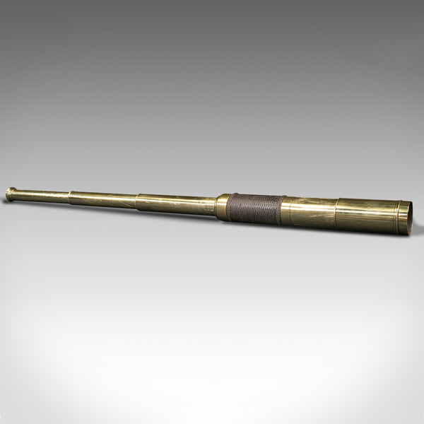 Antique Telescope, English, Brass, 3-Draw Terrestrial Refractor, Victorian, 1880