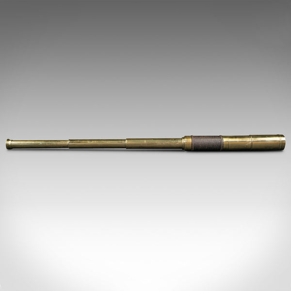 Antique Telescope, English, Brass, 3-Draw Terrestrial Refractor, Victorian, 1880