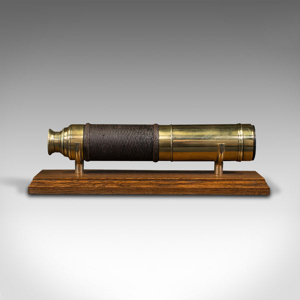 Antique Telescope, English, Brass, 3-Draw Terrestrial Refractor, Victorian, 1880