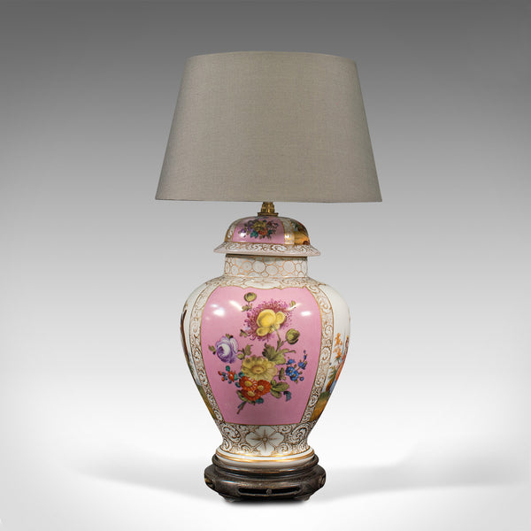 Vintage Decorative Lamp, Continental, Ceramic, Ornamental, Table Light, C.1970