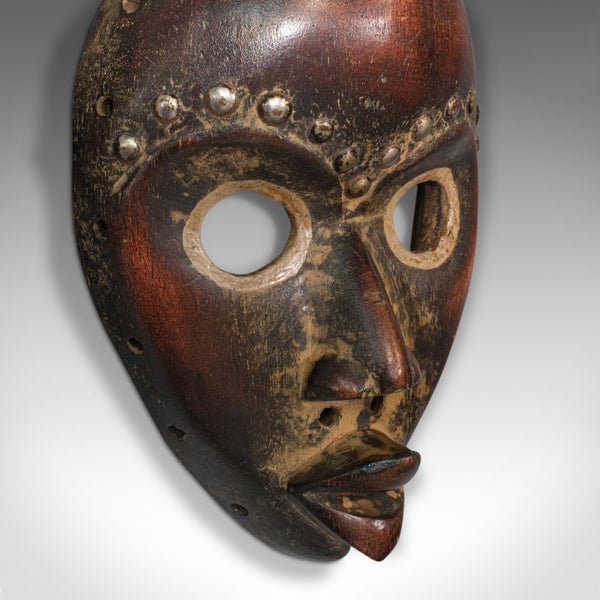 Antique Dan Mask, Ivorian, Hardwood, West African, Tribal, Victorian, Circa 1900