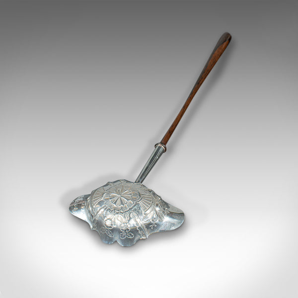 Antique Toddy Spoon, English, Silver, Serving Ladle, William Kinman, Georgian