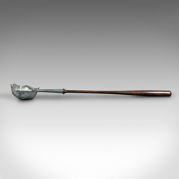 Antique Toddy Spoon, English, Silver, Serving Ladle, William Kinman, Georgian