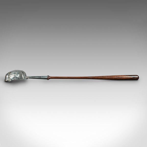 Antique Toddy Spoon, English, Silver, Serving Ladle, William Kinman, Georgian