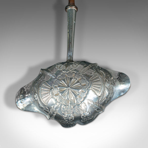 Antique Toddy Spoon, English, Silver, Serving Ladle, William Kinman, Georgian