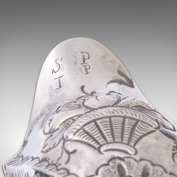 Antique Toddy Spoon, English, Silver, Serving Ladle, William Kinman, Georgian