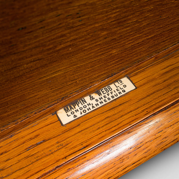 Antique Canteen, English, Oak, Campaign Cutlery, Specimen Drawers, Edwardian
