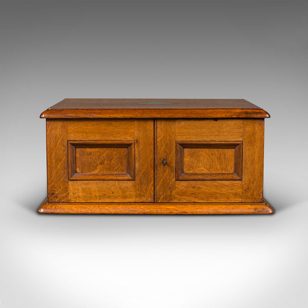 Antique Canteen, English, Oak, Campaign Cutlery, Specimen Drawers, Edwardian