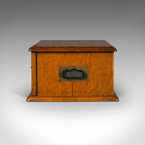 Antique Canteen, English, Oak, Campaign Cutlery, Specimen Drawers, Edwardian