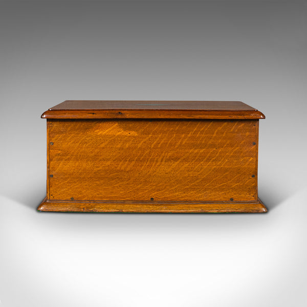 Antique Canteen, English, Oak, Campaign Cutlery, Specimen Drawers, Edwardian