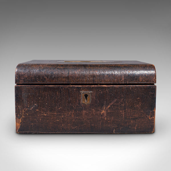 Antique Travelling Vanity Box, English, Campaign Correspondence Case, Victorian
