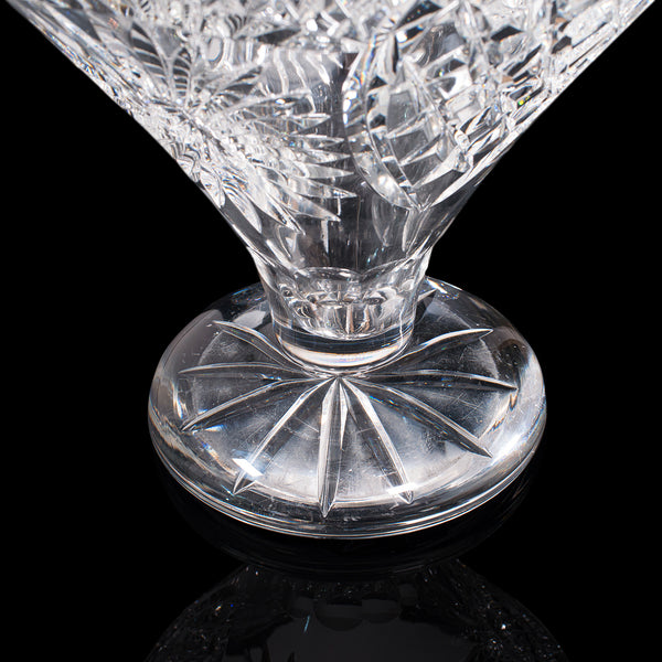 Large Vintage Fruit Bowl, English, Crystal, Cut Glass, Centrepiece Dish, C.1950