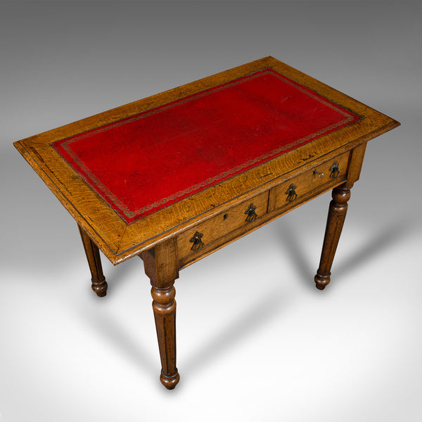 Small Antique Correspondence Table, Scottish Oak, Writing Desk, Aesthetic Period