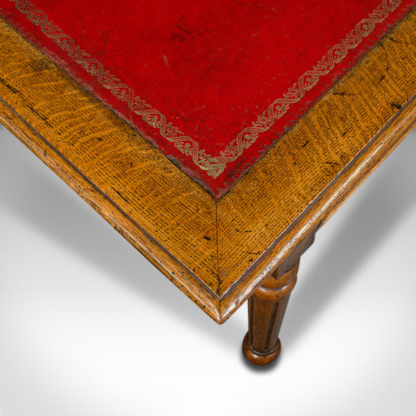 Small Antique Correspondence Table, Scottish Oak, Writing Desk, Aesthetic Period