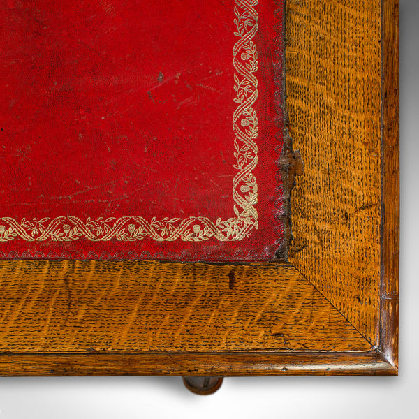 Small Antique Correspondence Table, Scottish Oak, Writing Desk, Aesthetic Period