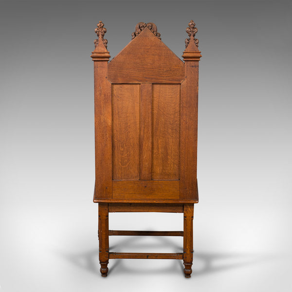 Antique Mayoral Chair, English, Ecclesiastic Armchair, Gothic Revival, Victorian