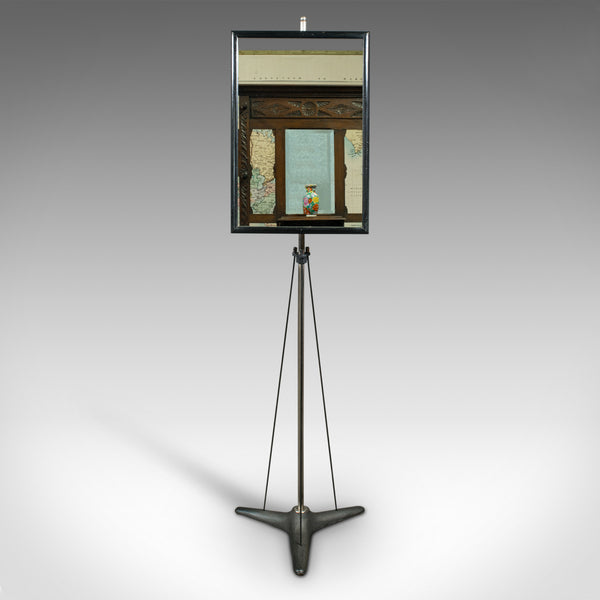 Vintage Optician's Mirror, German, Adjustable Vanity, Bathroom, Industrial, 1960