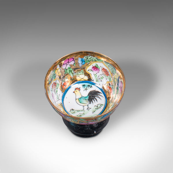 Set of 12 Vintage Zodiac Cups, Chinese, Ceramic Miniature Dish, Kung Fu Teacup