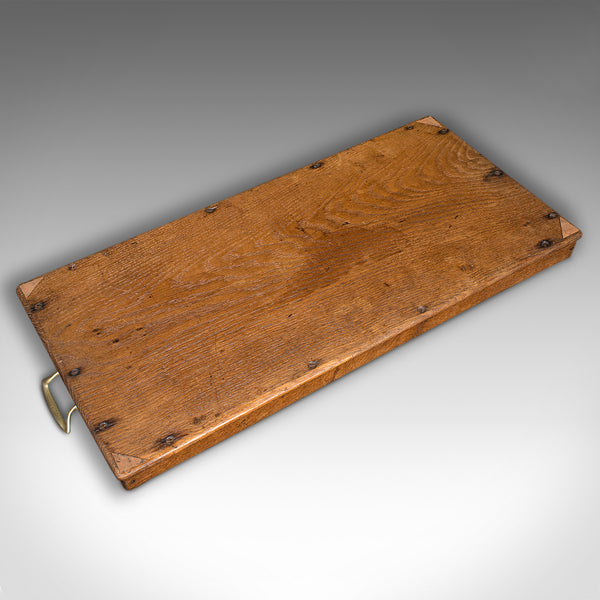 Trio Of Antique Serving Trays, English, Oak, Nesting Set, Georgian, Circa 1800