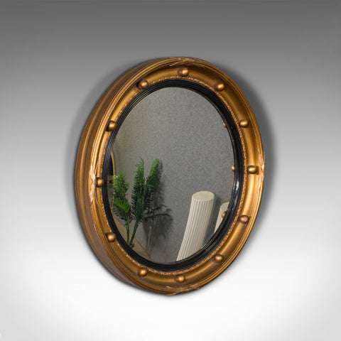 Vintage Porthole Mirror, English, Decorative, Hall, Lounge, Regency Revival