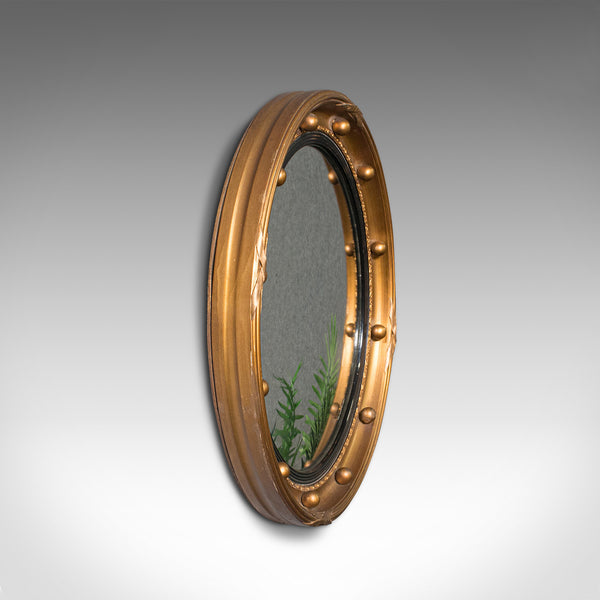 Vintage Porthole Mirror, English, Decorative, Hall, Lounge, Regency Revival